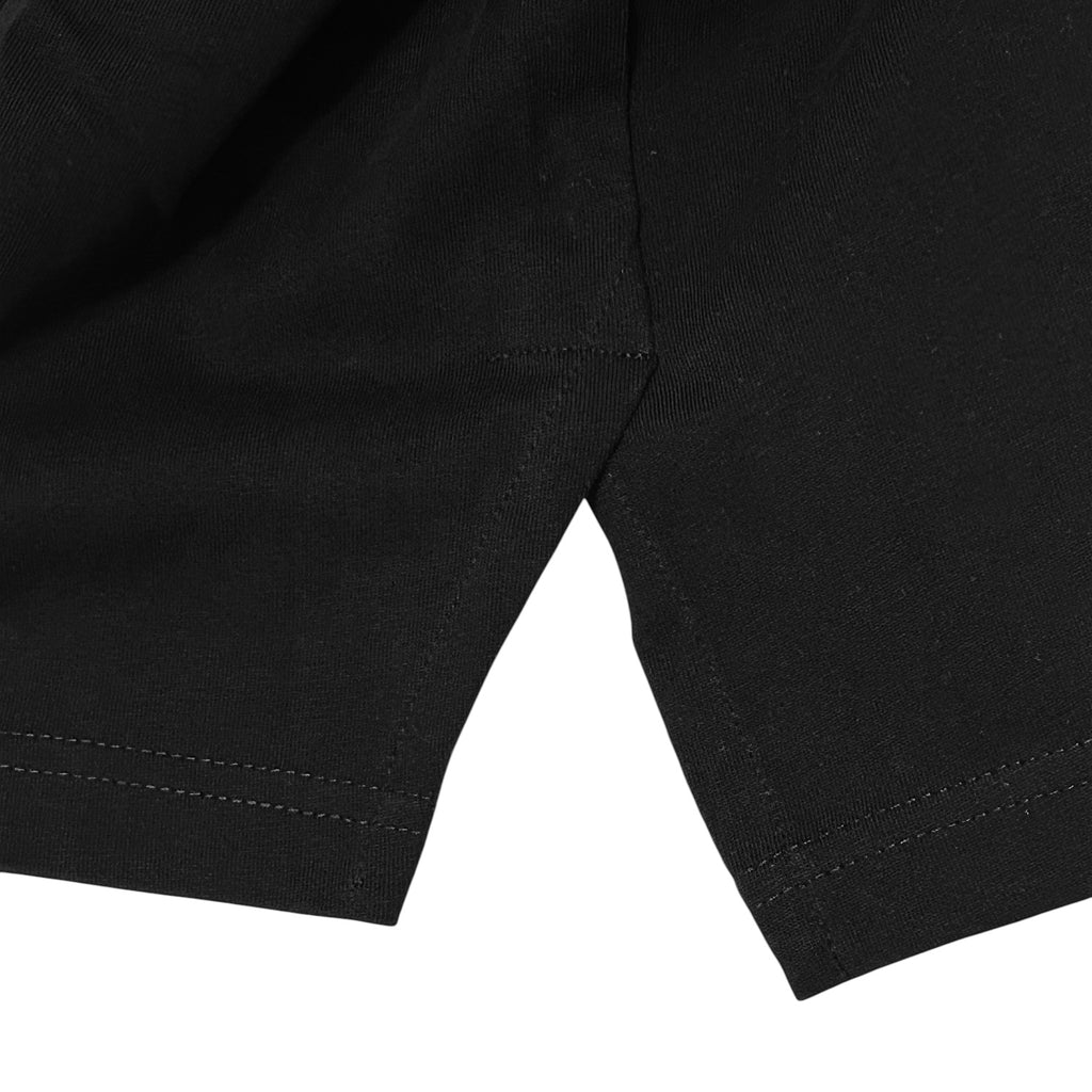 【Esther Wang】 EW Side-Slit Premium Embroidered “Have Faith” Heavyweight Cotton T-Shirt – Black (Unisex)