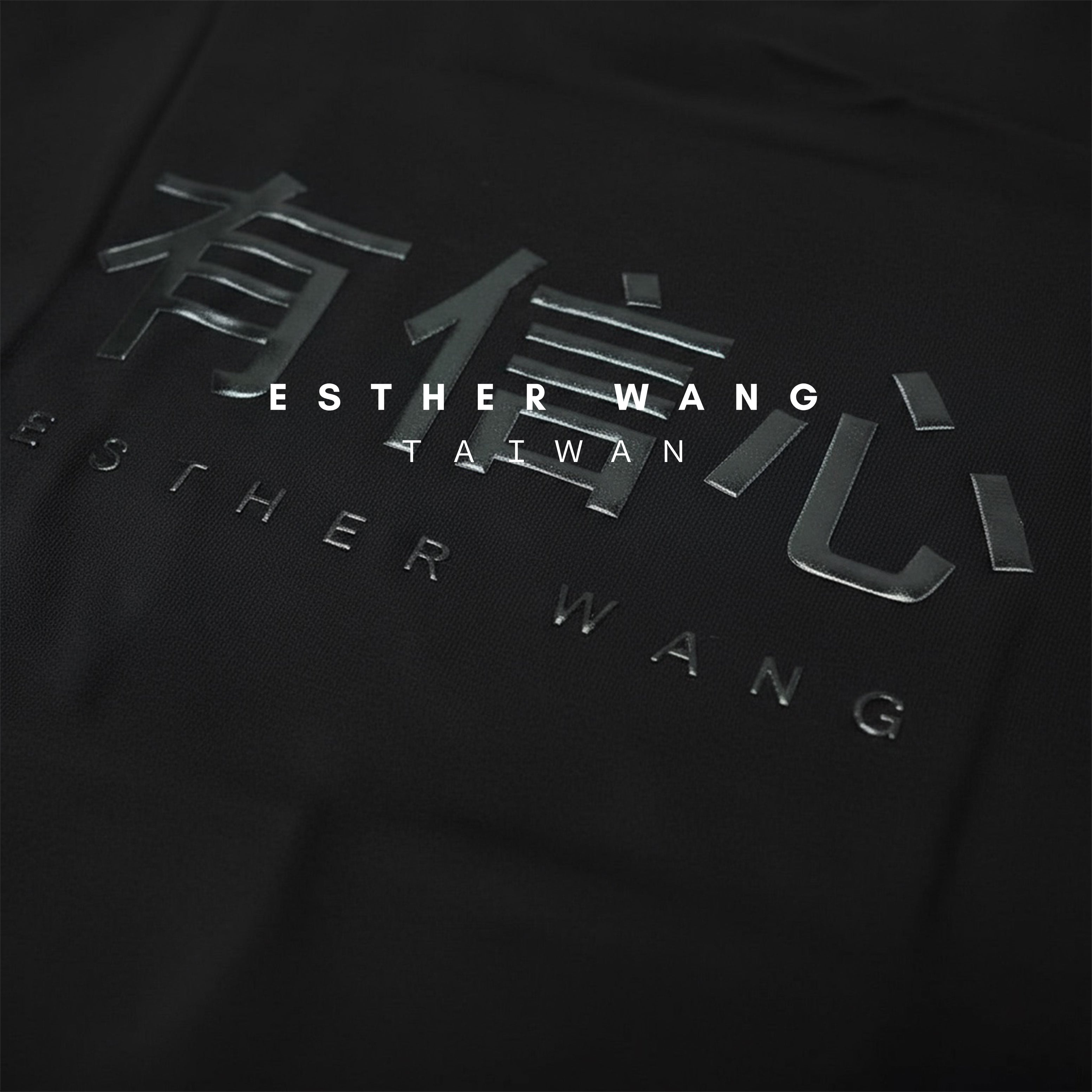 【Esther Wang】 EW Side-Slit Premium Embroidered “Have Faith” Heavyweight Cotton T-Shirt – Black (Unisex)