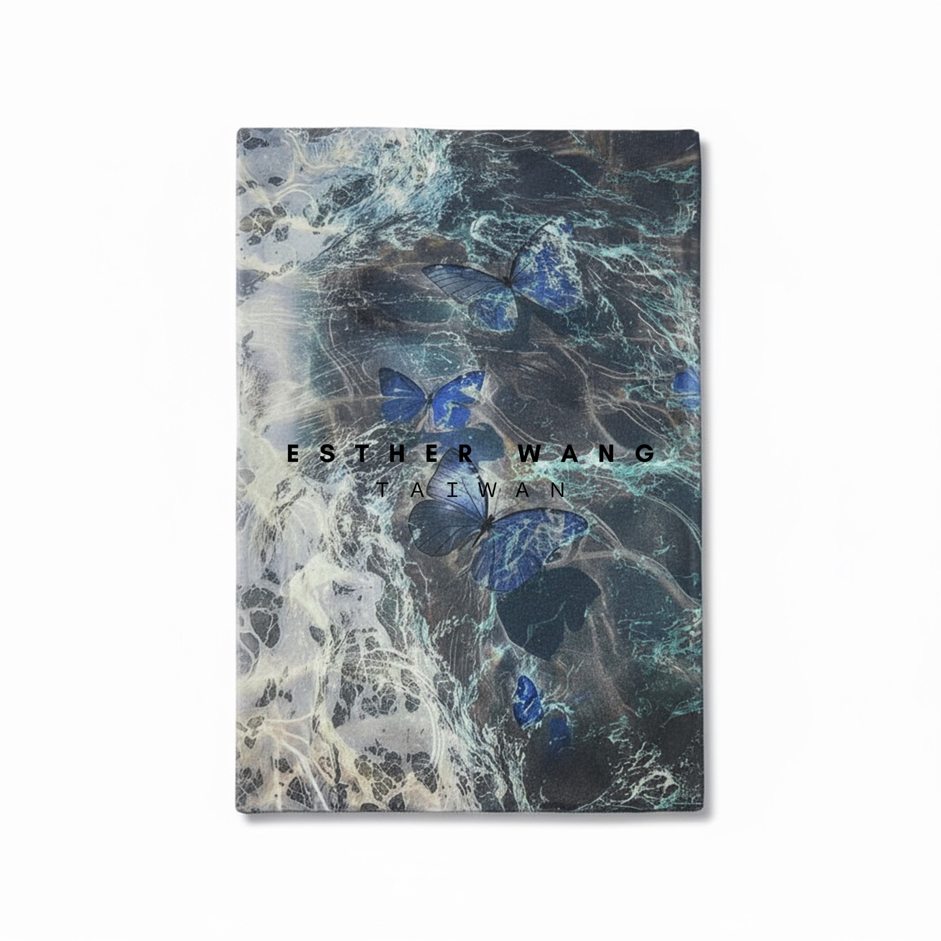 【Esther Wang】 EW Premium Embroidered & Printed Heavyweight Combed Cotton T-Shirt – Black (Unisex)